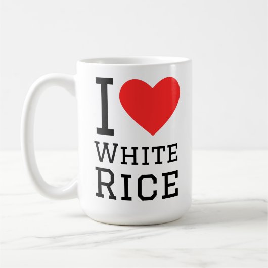 I love white rice コーヒーマグカップ (左)