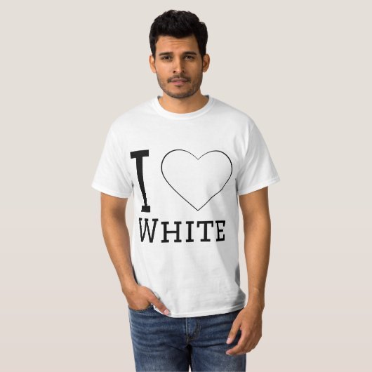 I love white  tシャツ (正面フル)