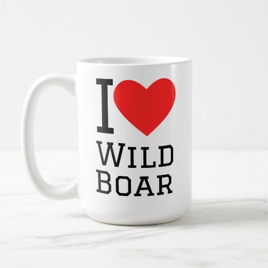 I love wild boar コーヒーマグカップ (左)