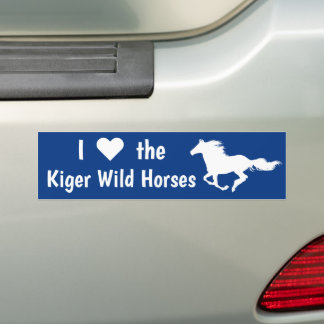 I Love Wild Horses Bumper Sticker バンパーステッカー