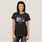 I Love Wine and American Robins Connecticut State  Tシャツ (正面フル)