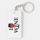 i love wine, ik hou van wijn met rood hartje キーホルダー (裏面)