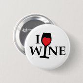 i love wine, ik hou van wijn met rood hartje 缶バッジ (正面&裏面)