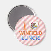 I Love Winfield, IL マグネット (正面/裏面)