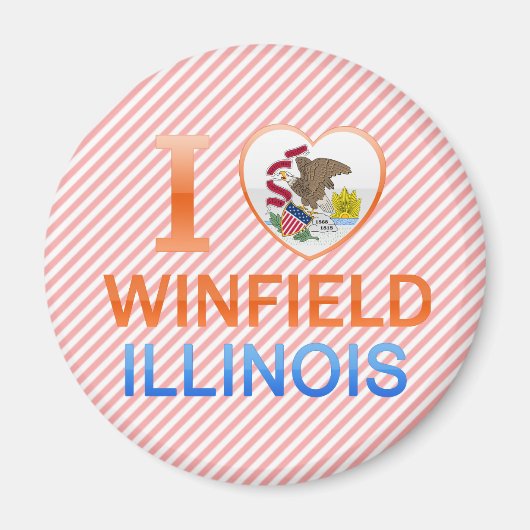 I Love Winfield, IL マグネット (正面)