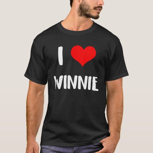 I love WINNIE valentine guy heart Anniversary 6 Tシャツ (正面)