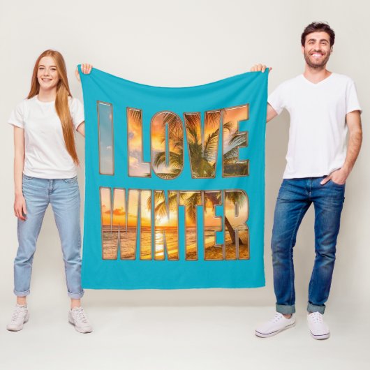 I  love winter フリースブランケット (インサイチュ)