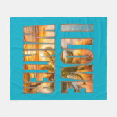 I  love winter フリースブランケット (正面(横))