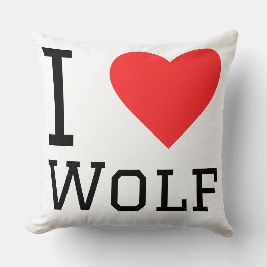 I love wolf クッション (正面)
