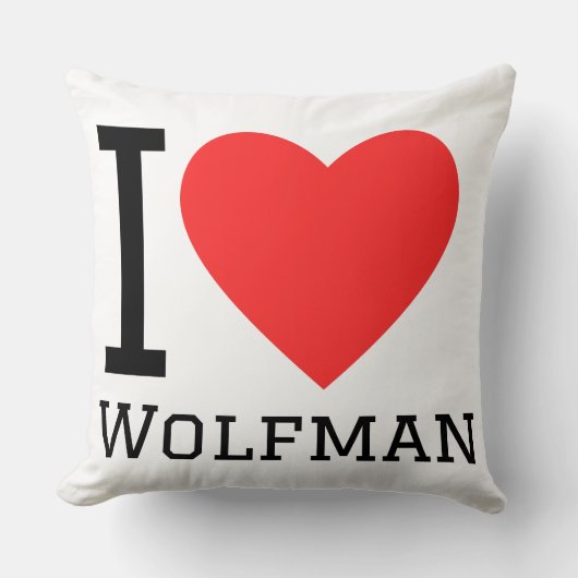 I love wolfman クッション (正面)