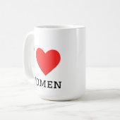 I love women コーヒーマグカップ (正面左)