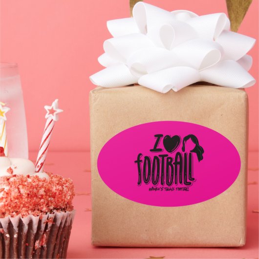 I Love WTF  楕円形シール (パーティー)