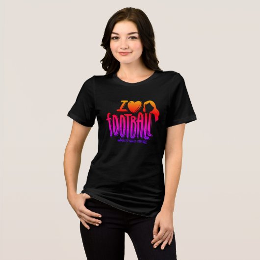 I Love WTF Heart Fiery トライブレンドＴシャツ (正面全面)