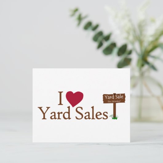 I Love Yard Sales ポストカード (スタンド正面)