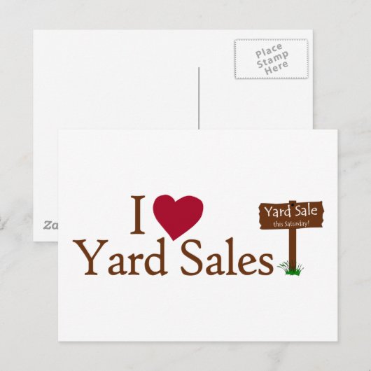 I Love Yard Sales ポストカード (正面/裏面)