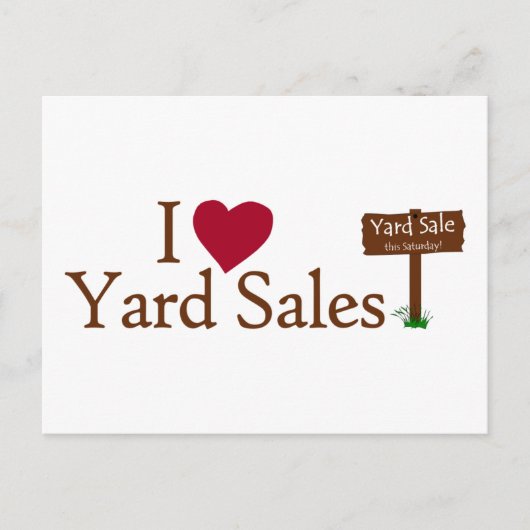 I Love Yard Sales ポストカード (正面)