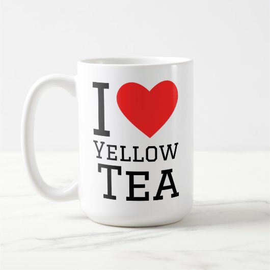 I love yellow tea  コーヒーマグカップ (左)