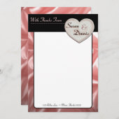 I Love YouウェディングシャワーThank You Notes 招待状 (正面/裏面)