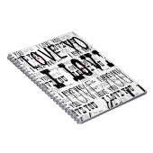 I LOVE YOUタイプハートバレンタインデー ノートブック (右側)