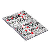 I LOVE YOUタイプハートバレンタインデー ノートブック (右側)