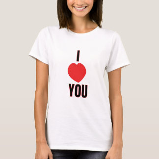 I Love YouデザインプリントTシャツ Tシャツ