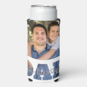I Love Youパパ引用文カスタマイズ父の写真 スリム缶クーラー (Seltzer正面)