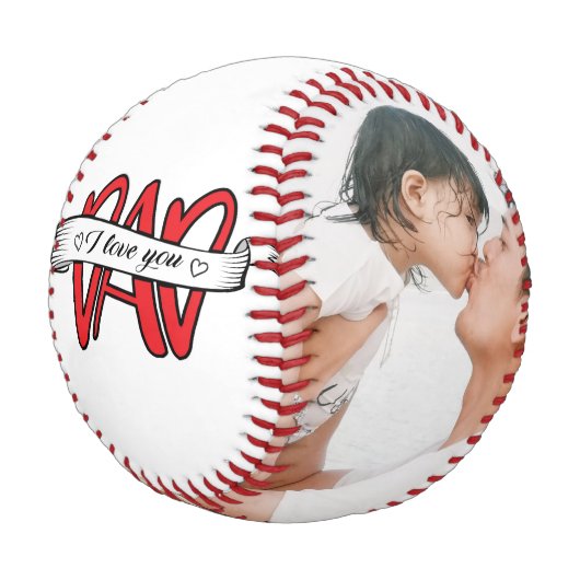 I Love Youパパ父の日写真 野球ボール (アングル)