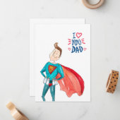 I Love Youパパ- Faters Day Cards ノートカード (正面/裏面インサイチュ)