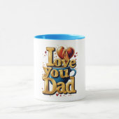 I Love Youパパ» Mug – 父の日にぴったりのプレゼント マグカップ (中央)