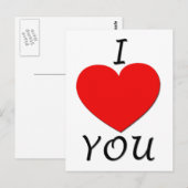 I Love Youポストカード ポストカード (正面/裏面)