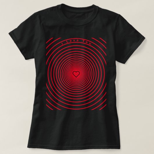 I Love You文字Tシャツギフト Tシャツ (デザイン正面)
