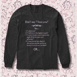 「I Love You」と言うな 高尚な英語 トライブレンドTシャツ