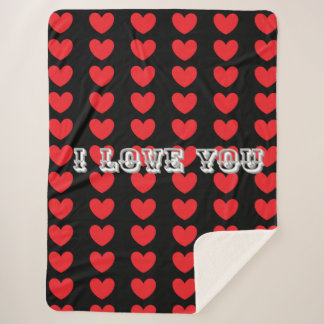 I LOVE YOU もこもこブランケット シェルパブランケット
