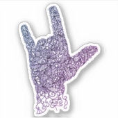 "I Love You"アメリカ手話ビニールステッカー シール (正面)