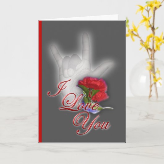 I Love You カード (黄色い花)