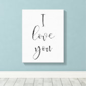I Love You キャンバスプリント (インサイチュ (ウッドフロア))