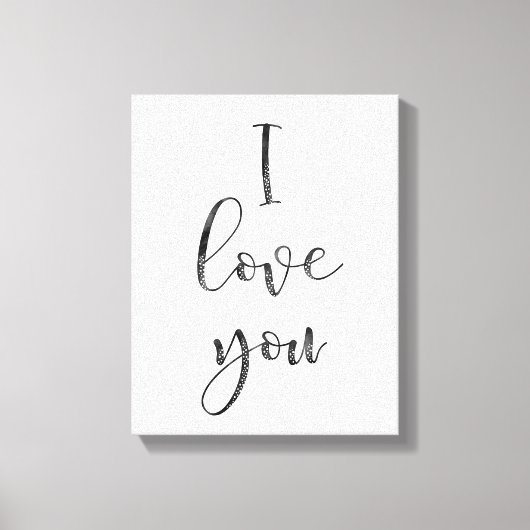 I Love You キャンバスプリント (正面)