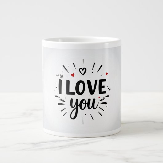 I love you ジャンボコーヒーマグカップ (正面)