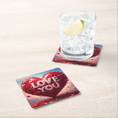 I love you スクエアペーパーコースター (インサイチュ)