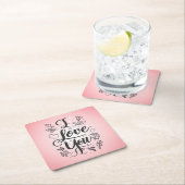 I love you  スクエアペーパーコースター (インサイチュ)