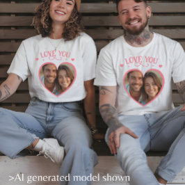 I Love You ハート ロマンティック 写真 メンズ Tシャツ