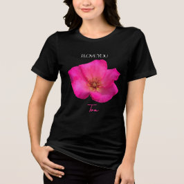 I Love You - バラ - バレンタインの名入れ  トライブレンドＴシャツ
