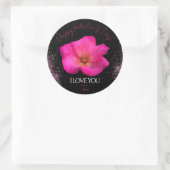 I Love You -バラ – ヴァレンティネスパーソナライズされたトレンディー ラウンドシール (バッグ)