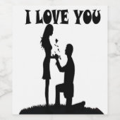 I LOVE YOU ワインラベル (シングルラベル)