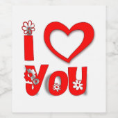 I Love You ワインラベル (シングルラベル)