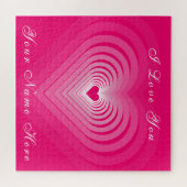 I Love You – 名前の追加 – カスタマイズ可能 ジグソーパズル (横)