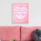 "I LOVE YOU"名前をカスタムする&日付キャンバス印刷 キャンバスプリント (インサイチュ (リビング))