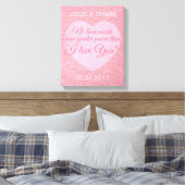 "I LOVE YOU"名前をカスタムする&日付キャンバス印刷 キャンバスプリント (インサイチュ (寝室))