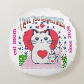 I Love You （時々） - おもしろい装飾用クッション ラウンドクッション (正面)