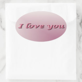 I love you. 楕円形シール